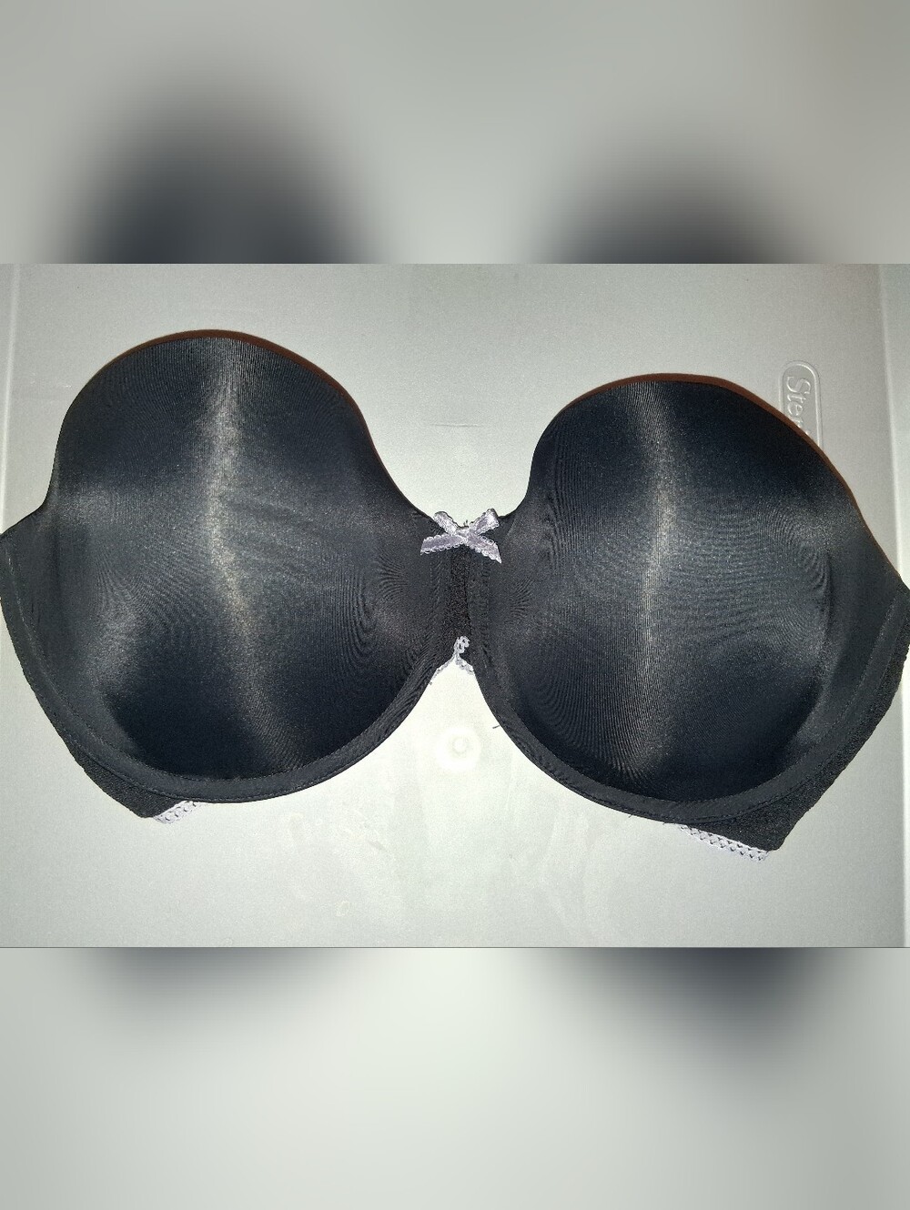 Women's B'tempt'd Strapless Bra Black Size 38D Padded With Wires